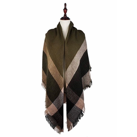 Oversized Plaid Blanket Scarf - Picture 4 of 6